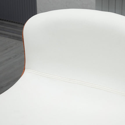 Verstellbare Barhocker 2er-Set, drehbarer Sitz, Cremeweiß