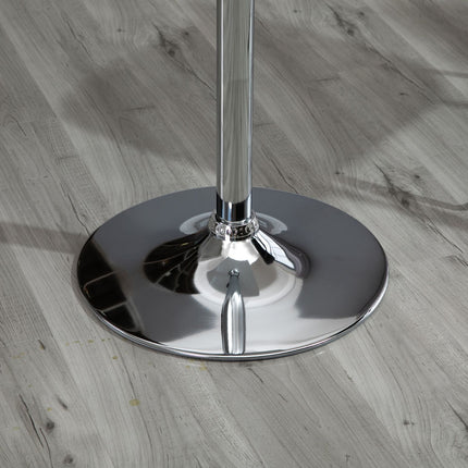 Adjustable Bar Table – Square, 69-91 cm, White/Silver