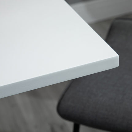 Adjustable Bar Table – Square, 69-91 cm, White/Silver
