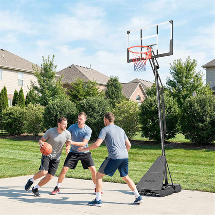 Verstellbarer Basketballkorb 2,45-3,05 m mit Rebound-Trainer