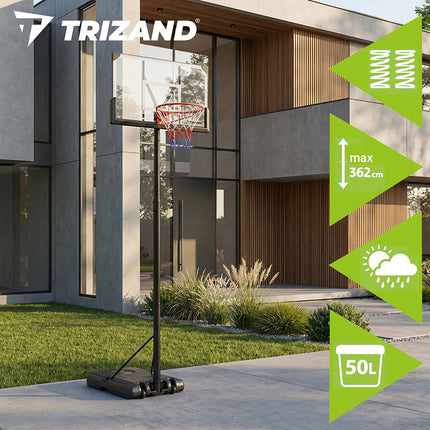 Adjustable Basketball Hoop 305 cm with Wheels