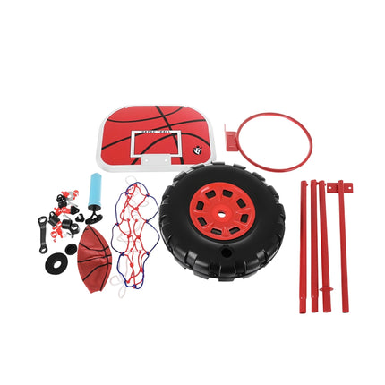 Adjustable Basketball Hoop Set with Backboard and Ball