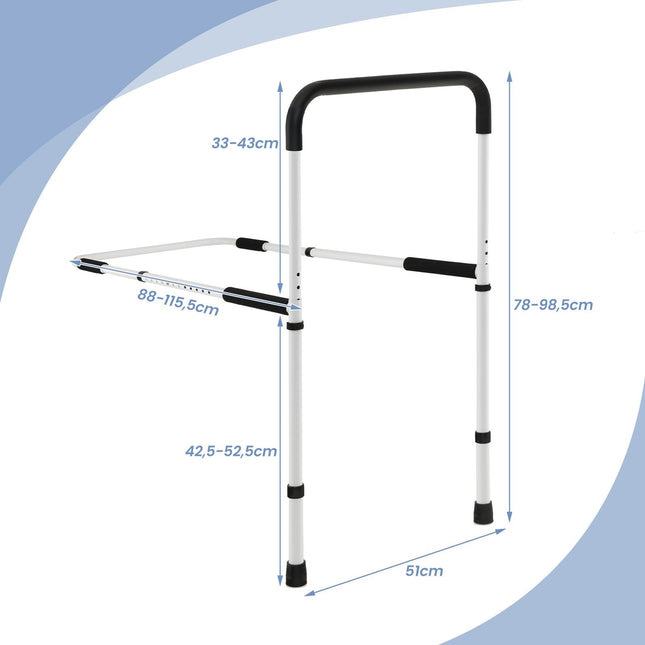 Verstellbares Bettgitter, Sicherheitsstütze für Senioren, 160 kg Tragkraft