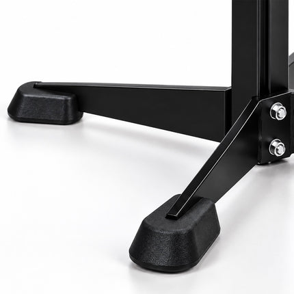 Adjustable Bike Stand with Rubber-Coated Hooks, Freestanding, Black, Iron
