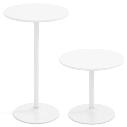 Nastavitelná bistro sestava, 2 výšky, průměr 60 cm, bílá