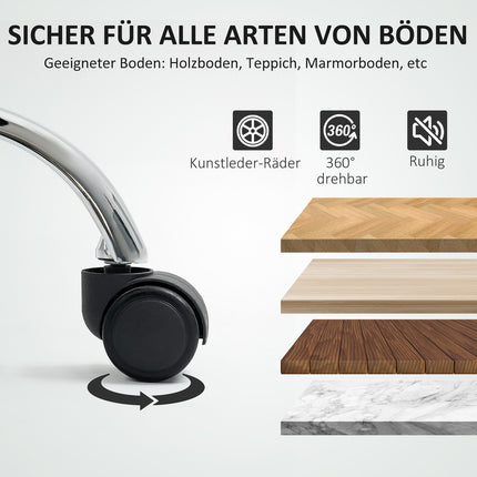 Verstellbarer schwarzer Bürostuhl aus Netzstoff mit Fußstütze
