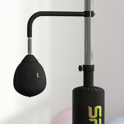 Adjustable Boxing Stand with Speedballs, Kick Pad, Steel