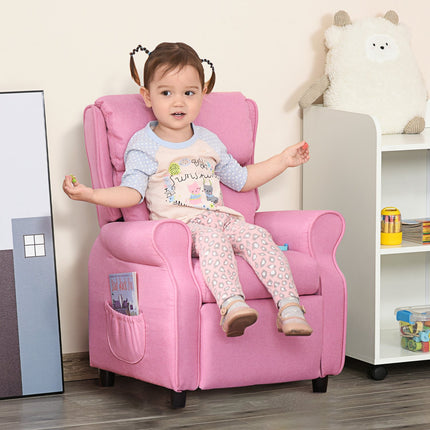 Verstellbares Kindersofa mit Fußstütze, Pink, 3-5 Jahre