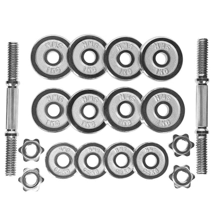 Verstellbare Chromhanteln mit Koffer, 15 kg
