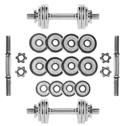 Verstellbare Chromhanteln mit Koffer, 15 kg