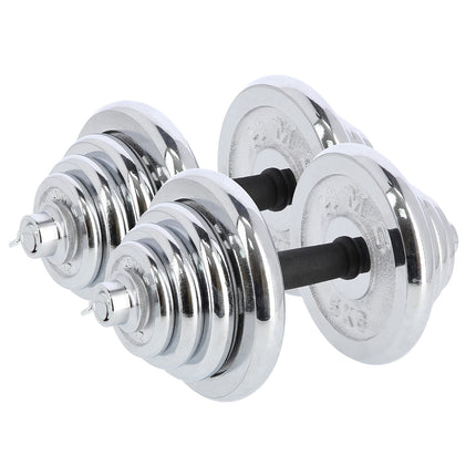 Verstellbare Kurzhanteln Chrom mit Koffer, 55 kg