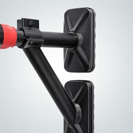 Adjustable Doorway Pull-Up Bar, 87–100 cm, Black/Red