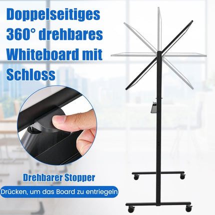 Nastavitelná oboustranná magnetická tabule 120x80 cm