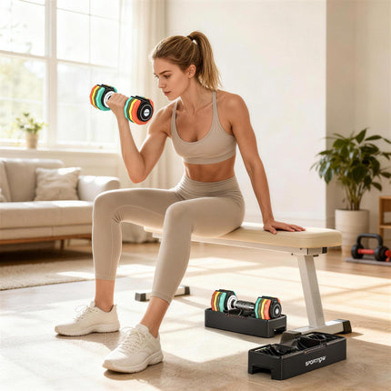 Verstellbares Kurzhantel-Set 1–5 kg mit Schnellverstellgriff