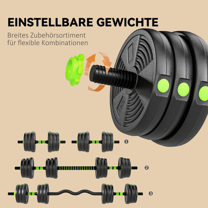 Verstellbares Hantelset 20KG – 3-in-1 Heim-Fitnessgeräte