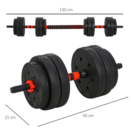 Adjustable dumbbell set 25 kg for strength training