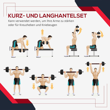 Adjustable dumbbell set 25 kg for strength training