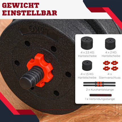 Adjustable dumbbell set 25 kg for strength training