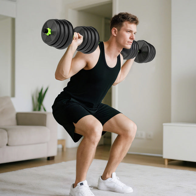 Adjustable Dumbbell Set 30KG – Home Strength Training