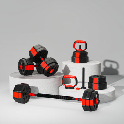 Adjustable Dumbbell Set 30 kg – 6-in-1 Barbell Kit
