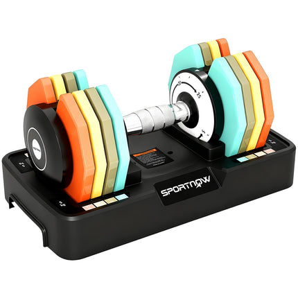 Verstellbares Kurzhantel-Set, 5-25 kg, rutschfester Griff