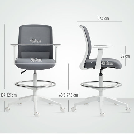 Adjustable Ergonomic Mesh Office Chair with Footrest