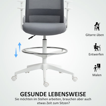 Adjustable Ergonomic Mesh Office Chair with Footrest