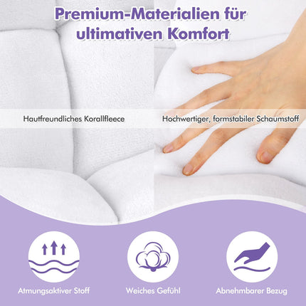 Verstellbarer Bodenstuhl, klappbar, 14 Positionen, weiß