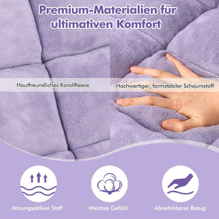 Verstellbarer Bodenstuhl – Lila, 14 Positionen, faltbar