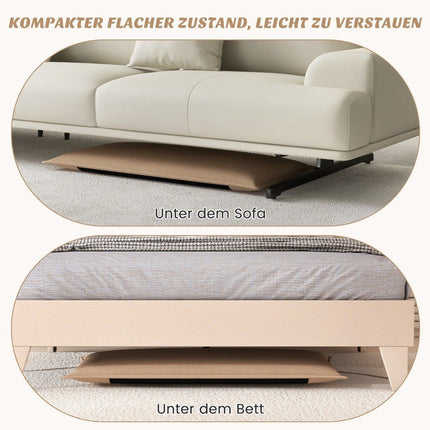 Verstellbarer Bodenstuhl mit 6-facher Neigungsverstellung, Beige