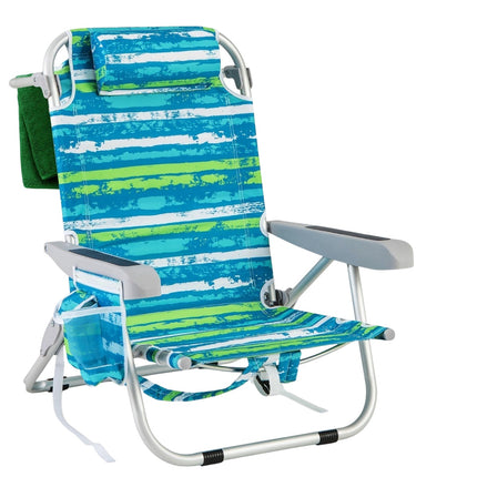 Strandstühle Set Klappbare Campingstühle mit verstellbarer Rückenlehne