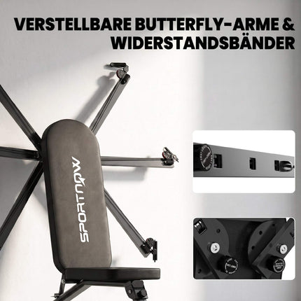 Adjustable Folding Weight Bench with Leg Extension, 300 kg Capacity
