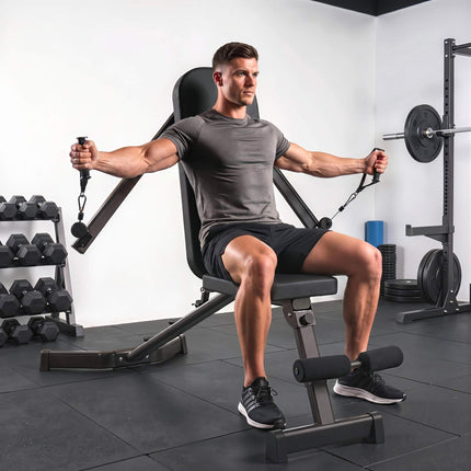 Adjustable Folding Weight Bench with Leg Extension, 300 kg Capacity