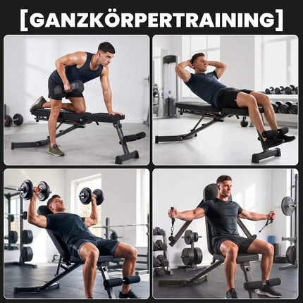 Adjustable Folding Weight Bench with Leg Extension, 300 kg Capacity