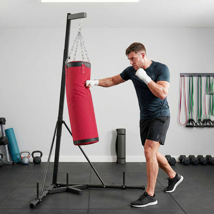 Adjustable Freestanding Punching Bag Stand with Bag