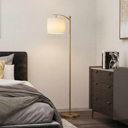 Adjustable Gold Metal Floor Lamp with Remote Control