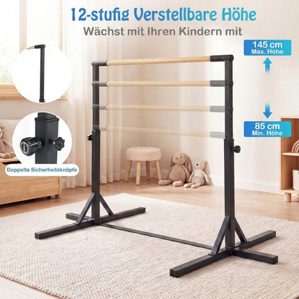 Verstellbarer Reck für Kinder, 85–145 cm, 65 kg Tragkraft