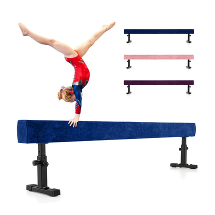 Adjustable Gymnastics Beam, 226 cm, 3 Heights, Blue