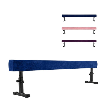 Adjustable Gymnastics Beam, 226 cm, 3 Heights, Blue