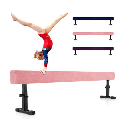 Adjustable Gymnastics Beam, 226 cm, Pink, 3 Heights