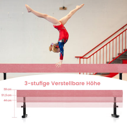 Adjustable Gymnastics Beam, 226 cm, Pink, 3 Heights