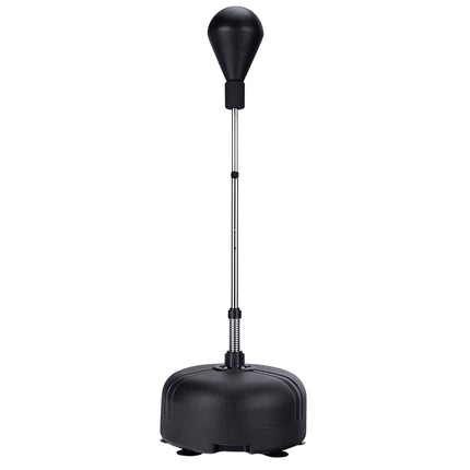Adjustable Height Boxing Ball with Stand – Black, Includes Gloves