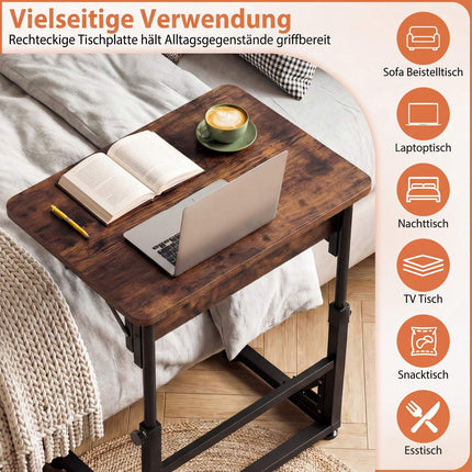 Adjustable Height C-Shaped Folding Laptop Table