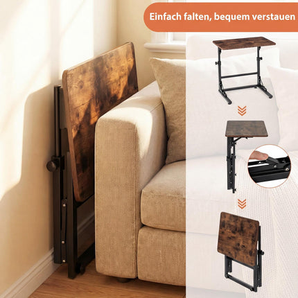 Adjustable Height C-Shaped Folding Laptop Table