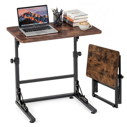 Adjustable Height C-Shaped Folding Laptop Table