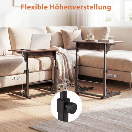 Adjustable Height C-Shaped Folding Laptop Table