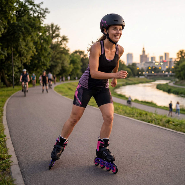 Verstellbare Inlineskates, Pink, Größe L 39-42, ABEC 7