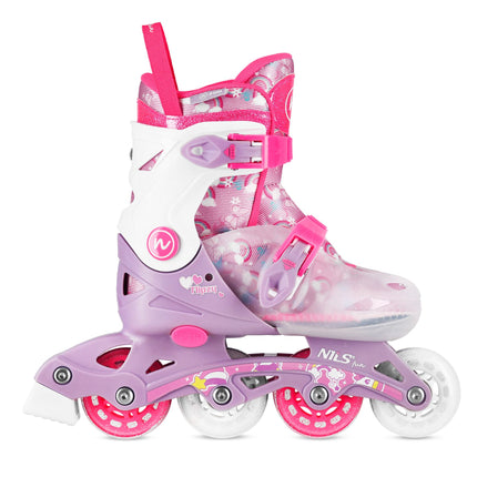 Verstellbare Inlineskates, Pink, Größe S (31-34), 2-in-1 Funktion