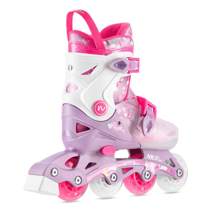 Verstellbare Inlineskates, Pink, Größe S (31-34), 2-in-1 Funktion