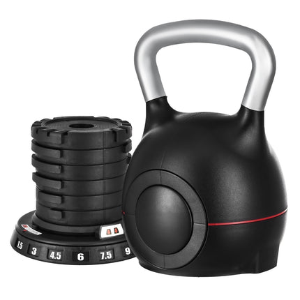 Adjustable Kettlebell, 7 Levels 1.5–10 kg, ABS-Aluminum